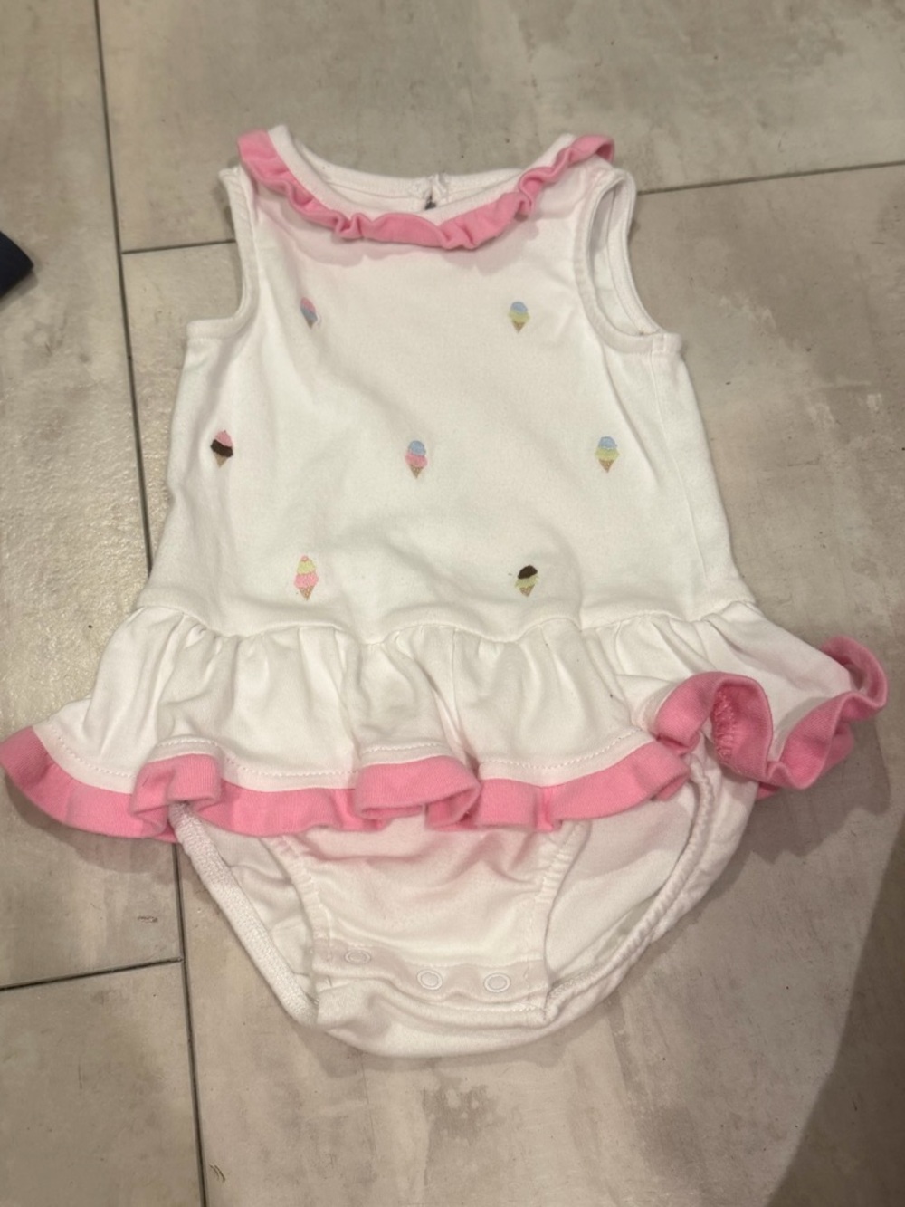 Gymboree Ruffle Bodysuit with Ice Cream